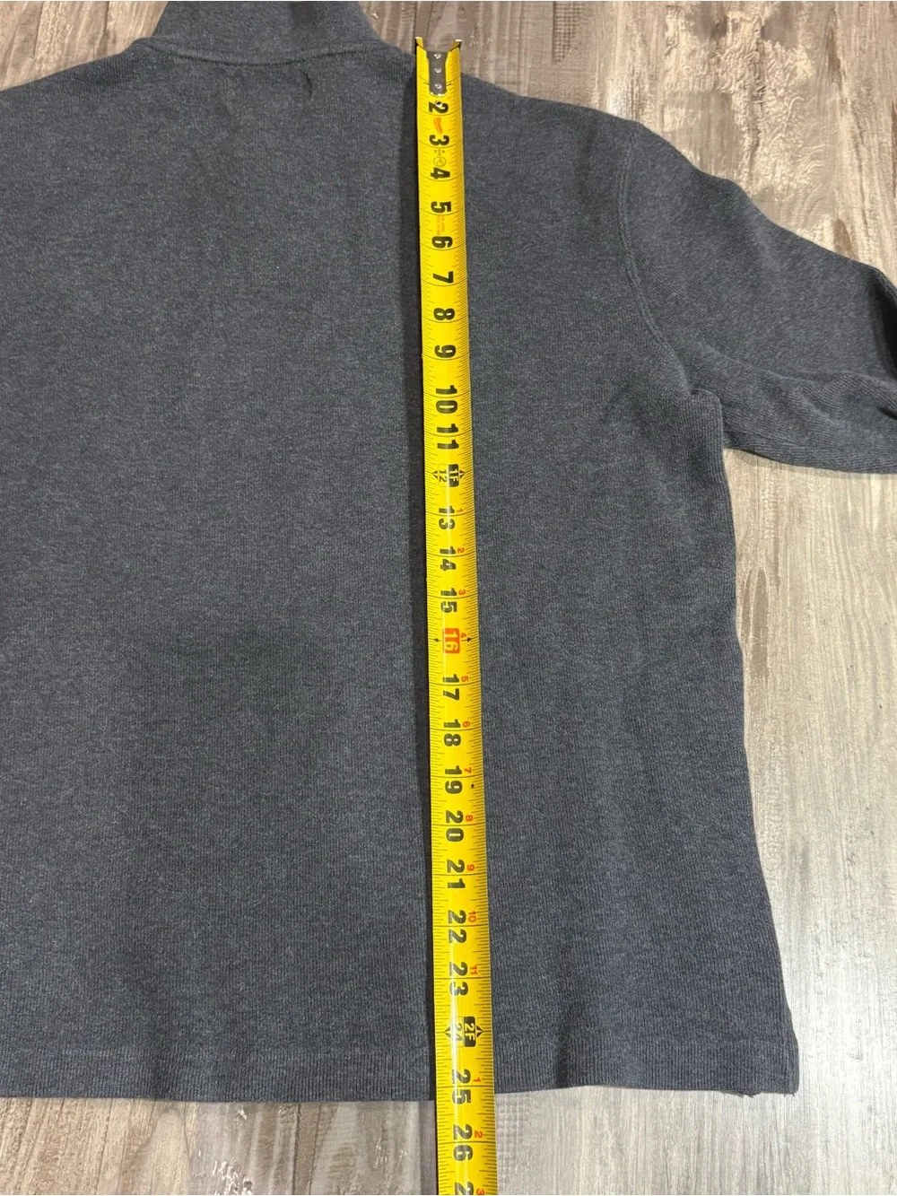 Polo Ralph Lauren quarter-zip cotton pullover charcoal gray SZ M